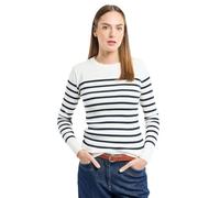 Armor Lux Women's Pull Marin Groix HÃritage Femme Jumper, White (4fq Milk/Rich Navy 4fq), 16 (Size: 4)