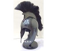 Armor Medieval Black Troy Helmet Black Plum With Stand