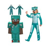Armor Minecraft Steve Child Boys Girls Cosplay Costume Dress Up Suit Jumpsuit