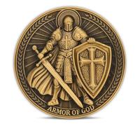 Armor of God Challenge Coin - Christian Challenge Coin with Ephesians 6:11 Scripture - Spiritual Warrior Gift for Church Groups, and Faith-Based Events