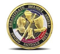 Armor of God Challenge Coin - Detailed Christian Symbolism Design - Inspirational Gift for Faith
