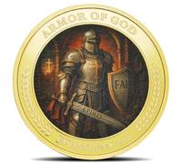 Armor of God Challenge Coin - Ephesians 6:11 Religious Coins with Faith, Truth, Salvation Symbols