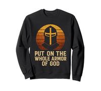 Armor of God Christian Warrior Ephesians 6:11 Retro Sweatshirt