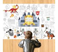 Armor of God Coloring Poster Giant Religious Medieval Coloring Tablecloth Knight Themed Party Supplies DIY Painting Craft Table Cover for Kids Adult Jesus Church Sunday Classroom Wall Decor