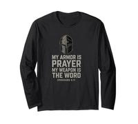 Armor of God. Spiritual warfare Christian. Ephesians 6:11 Long Sleeve T-Shirt