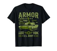 Armor Of US Military M1 Abrams Battle Tank 19K Tanker T-Shirt