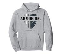 Armor On Christian Ephesians 6:10 Faith Shield Design Pullover Hoodie