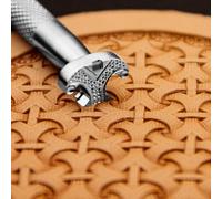 Armor Patten Leather Stamp Traditional Geometric Leathercraft Stamping Tool 304 Stainless Steel Carving for DIY Crafttool (15mm*10mm)