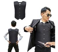 Armor Qtrees 40 Layer PE Stab-resistant Vest Men Invisible Security Protective Vest Black