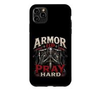 Armor Up Pray Hard Christian Warrior Knight Faith Case for iPhone 11 Pro Max