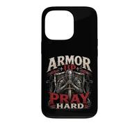 Armor Up Pray Hard Christian Warrior Knight Faith Case for iPhone 13 Pro