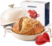 Armorbear 4.7L Enameled Cast Iron Sourdough Bread Oven for Homemade, White