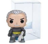 Armored Batma n [Unmasked] (PX Exc): P o p ! Heroes Vinyl Figurine Bundle with 1 Compatible Graphic Protector (113-09529 - B)
