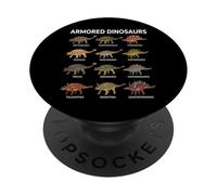 Armored Dinosaurs Chart - Ankylosaurs & Stegosaurs PopSockets Adhesive PopGrip