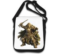 Armored elf warrior preparing attack Shoulder Bag White