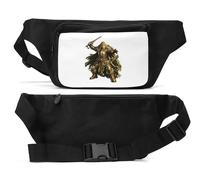 Armored elf Warrior preparing Attack Unisex Waist Bag Black