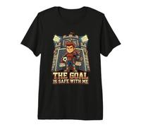 Armored Goalie Protecting the Scoring Zone Premium T-Shirt