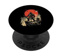 Armored Gorilla Japanese Warrior Scene Art PopSockets Adhesive PopGrip