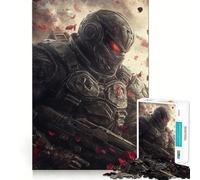 Armored Guardian of The Future Jigsaw 1000 Pieces for Teenagers Brain Skill Bright Hue Pattern Assemble Xmas Surprise (38x52cm)