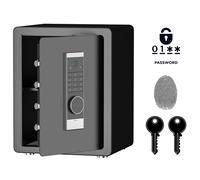 Armored Home Biometric Fingerprint Safe 45x38x32 cm Black - document safe, cash box, office safe, laptop safe, keyed safe, metal safe cabinet