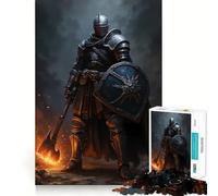 Armored Knight with Axe And Shield 1000 Piece Puzzle For Teenagers Brain Think Clear Hue Real Challenge Home Display (50x75cm)