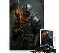 Armored Knight with Flaming Axe Jigsaw for Teenagers1000 Pieces Think Sharper Stress Free Home Fun Christmas Idea (38x52cm)