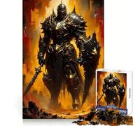 Armored Knight with Sword And Shield 1000 Piece Jigsaw Puzzles for Adults Stress Free DownTime Game Enjoyable Challenge Nice Art (38x26cm)