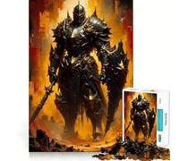 Armored Knight with Sword And Shield 1000 Piece Jigsaw Puzzles for Adults Stress Free DownTime Game Enjoyable Challenge Nice Art (38x26cm)