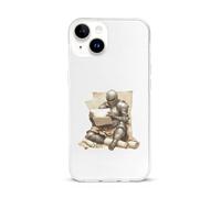 Armored Knights Reading Treasure Map Cell Phone Basic Cases TPU Soft Cover Shockproof Slim Phone Case Compatible with iPhone 15/15 Plus/15 Pro/15 Pro Max