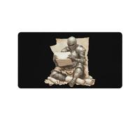 Armored Knights Reading Treasure Map Non-Slip Mouse Pads Square Desk Mat Rubber Gaming Mousepad 40X75cm