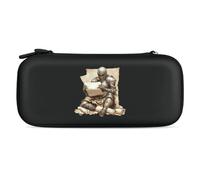 Armored Knights Reading Treasure Map Portable Carrying Case for Switch Protective Travel Hard Shells Game Card Storage Pouch Bag