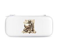 Armored Knights Reading Treasure Map Portable Carrying Case for Switch Protective Travel Hard Shells Game Card Storage Pouch Bag