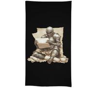 Armored Knights Reading Treasure Map Rectangular Tablecloth Washable Table Cloth Cover for Dining Kitchen Party Farmhouse 55"x110"