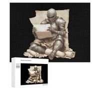 Armored Knights Reading Treasure Map Wooden Puzzles for Adults Colorful Jigsaw Puzzle Home Decors Gift 500 PCS