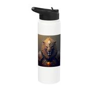 Armored Lion the Symbol of Strength Stainless Steel Insulated Water Bottle