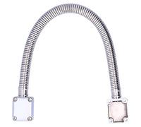 Armored Loop Power Transfer 401 Stainless Steel Door Loop Wire Cable Protector with Die Cast End for Access Control System Exposed Mount Wire Protection