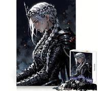 Armored Queen with Braids And Crown 1000 Piece Jigsaw Puzzle for Adults Creative Fun Sharp Color Fun Challenge Birthday Art Gift (50x75cm)