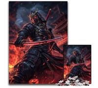 Armored Samurai Warrior Puzzles 1000 Pieces for Adults Wooden Jigsaw Puzzles DIY Decoration Brain Challenge for Adult Family 1000 PCS(75x50cm)
