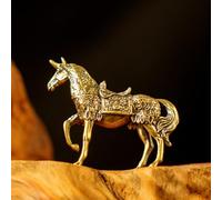 Armored Unicorn Statue 100% Solid Brass , Mythological Warhorse Sculpture, Handcrafted Vintage Collectible Art, Fantasy Décor for Bookshelf, Unique Gift for Mythology Lovers & Medieval Enthusiasts