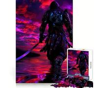 Armored Warrior in A Red Sky Puzzles for Adults 1000 Piece Mental Skill Sharp Cut Enjoyable Challenge Xmas Present (38x52cm)