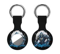 Armored Warrior Medieval Knight Keychain Holder Case Compatible with AirTag Waterproof Silicone Shell Protective Case 1PCS