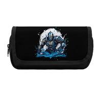 Armored Warrior Medieval Knight Pencil Case Large Pencil Pouch Organizer Double Zip Pen Bag Pencil Bag for Office Supplies