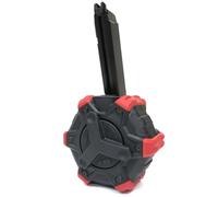 Armorer Works 350rd Gas Drum Magazine for AW, EMG, TM, WE G17/G18/G18C & Action Army AAP-01 Airsoft GBB Red