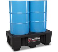 Armorgard Drumbank 2 Drum Spill Pallet 1310mm 750mm 435mm