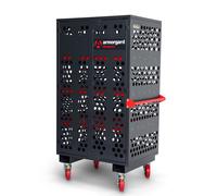 Armorgard FittingStor Mobile Fittings Cabinet 1077 x 775 x 1880mm Charcoal/Red