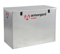 Armorgard ToolBin Galvanised Storage Box 1190 x 585 x 850mm Grey