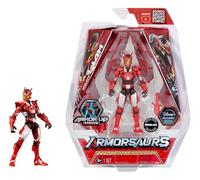 Armorsaurs T-Rex Pilot Liam Roberts - 9.5cm Poseable Action Figure with Interchangeable Armour Pieces and Transforming Accessory, Suitable for Children Ages 6+