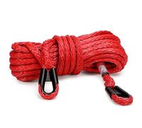 Armortek Synthetic Extension Rope Winch Heavy Duty Tow Rope, 12.5mm x 15m Winch Cable with Winch Hook, Rope Stopper and Handsaver Strap, 16490KG Load - Ultimate Winch Rope Kit, For Car, Truck