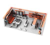 Armory Building Blocks for Mini Figures, 436 Pieces, Custom Clamping Blocks, Military Weapons Model Kit, Military Base Weapon Storage Construction Set for Soldiers Construction Set