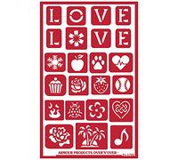 Armour Etch Over N Over Stencil Over N Glass Etching Stencil, Brown